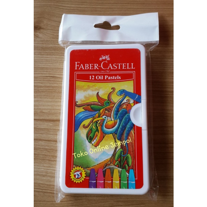

isi 12 warna crayon Faber Castell oil krayon ultah gambar