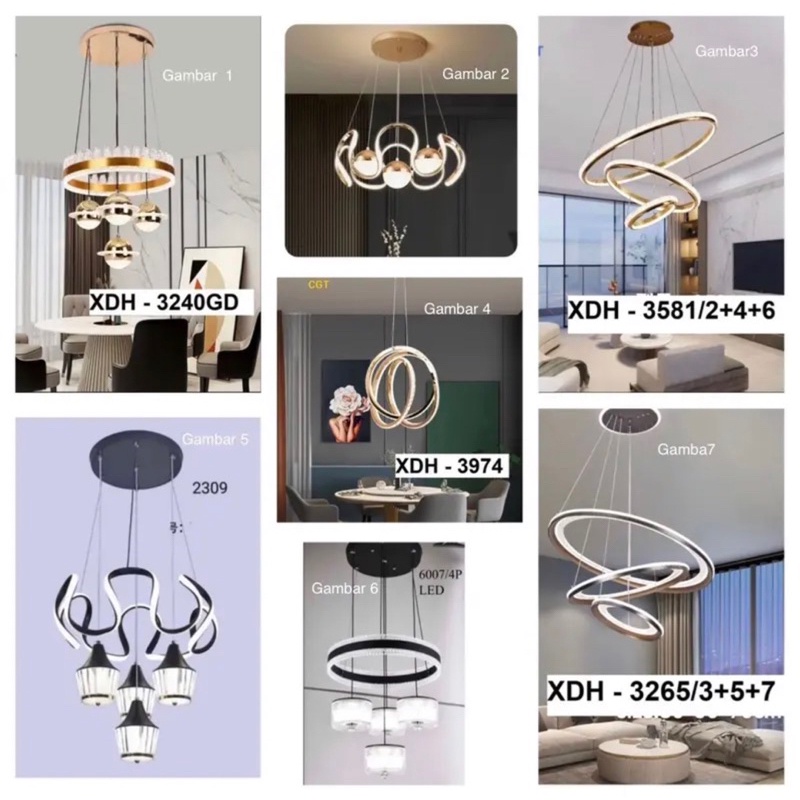 Lampu gantung led minimalis