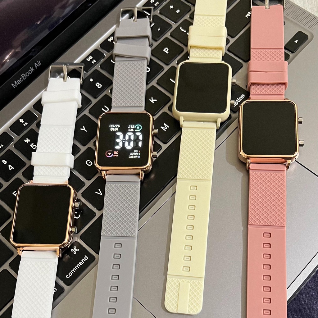 Jam Tangan Wanita LED Digital Cewek Jam LED Watch Kekinian LED Digital Jam Tangan Model Korea Segi N