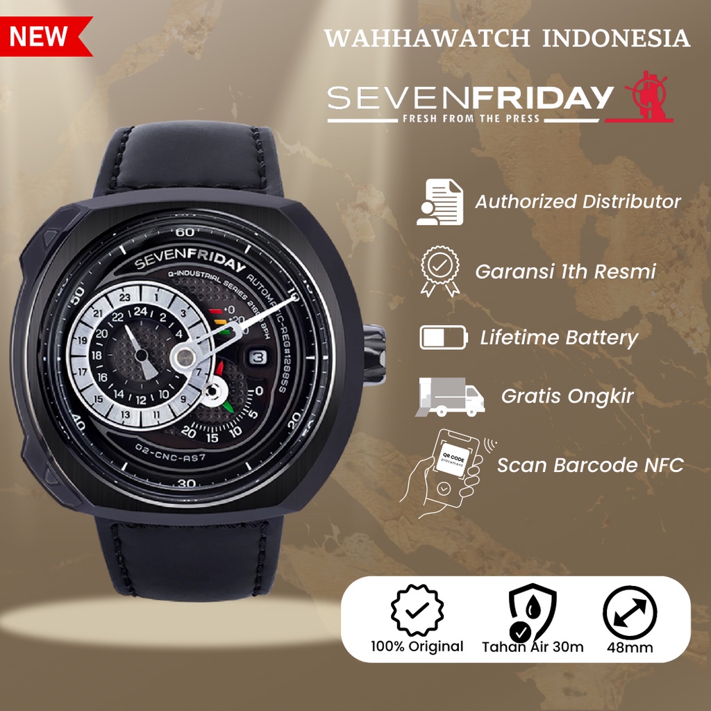 [ORIGINAL]-[NFC]  Jam Tangan Seven Friday Q3/05 or Q3-05 Original NFC Aktif Garansi 1 Tahun [7Friday