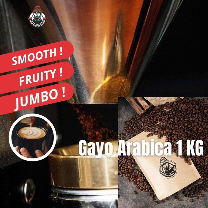

KOPI ARABIKA ACEH GAYO 1 KG BIJI BUBUK ESPRESSO JAMIN FRESH ROAST CATE - Bubuk Halus, Medium Roast