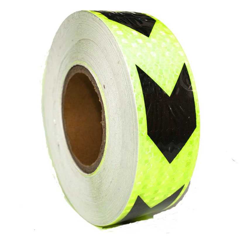 Reflective Sticker Marker Mobil Truk Arrow 5cm 3 Meter - Stiker Tanda Mobil Nyala Dalam Gelap - Stik