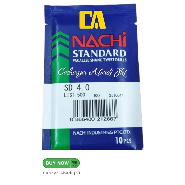 Mata Bor Besi NACHI 4mm / Mata Bor NACHI HSS 4mm