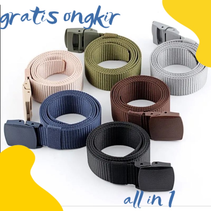 GRATIS ONGKIR ikat pinggang tactical pria dewasa-remaja sabuk nilon military kuat tahan lama ikat pi