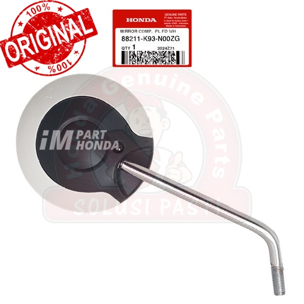 Original  Kaca Spion Kanan Pnp Kiri Scoopy eSP K93 Stylish White Putih Mutiara 88211-K93-N00ZG 88211