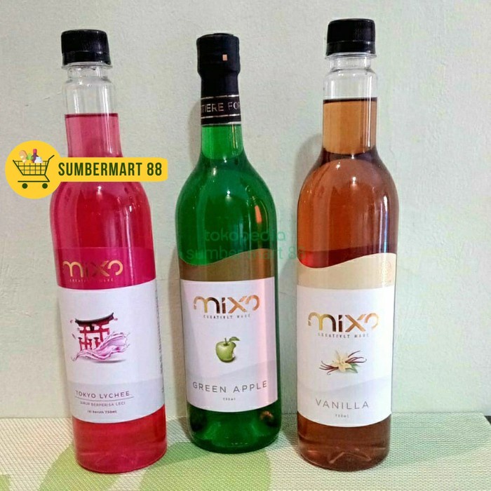 

Sirup Mixo Green Apple, Tokyo Lychee, Original Syrup Mixo 750ml varian