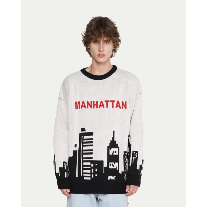 [MRN25] Outerwear Unisex Erigo Knitwear Latham Off White - L