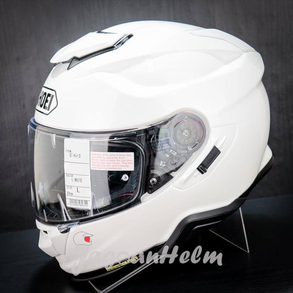 SHOEI HELM GT AIR 2 SOLID | LUMINOU WHITE | GTAIR2 DOUBLE VISOR SNI