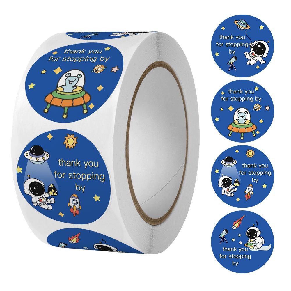 

(HOCANPARTY) 500PC STIKER LABEL KEMASAN HAMPERS BUKU DIARY MOTIF ASTRONOT STICKER DIY TUMBLER