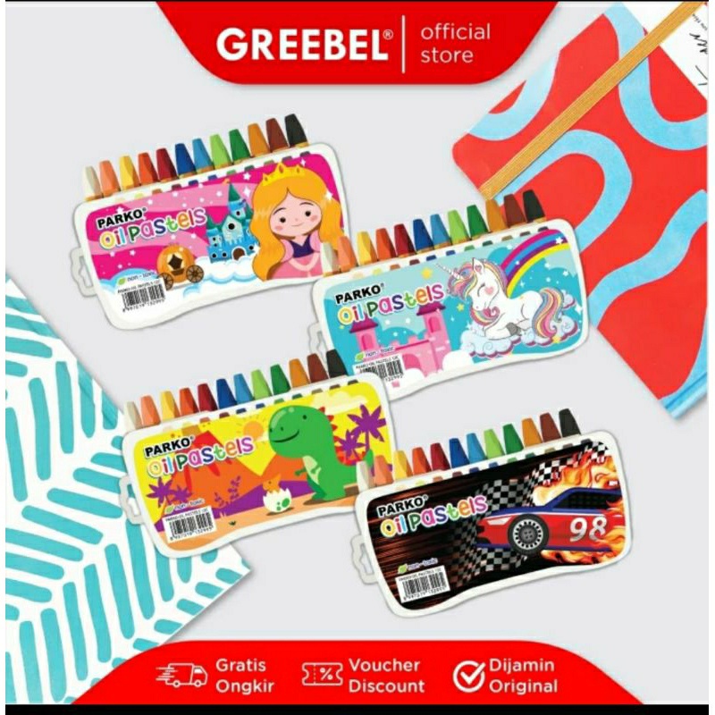

Krayon Greebel Crayon oil pastel Parko 12pcs