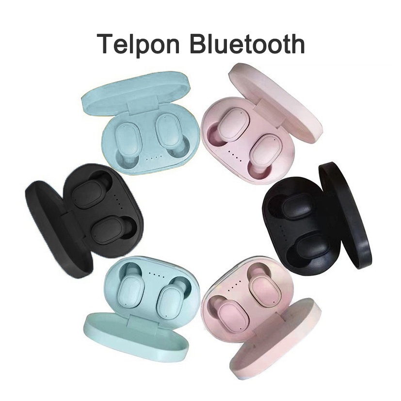 A6S Earphone Bluetooth Wireless Headset Bluetooth TWS Bass 9D HiFi Stereo Sound Earphone Wireless Wa