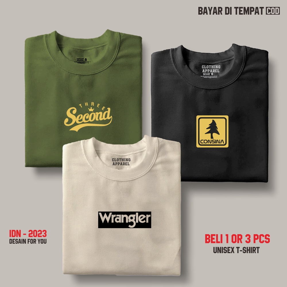 Buy 1 Get 3 Pcs | Kaos Printing | Kaos Polos Pria | Kaos | Kaos Second | Consina | T Shirt Pria | At