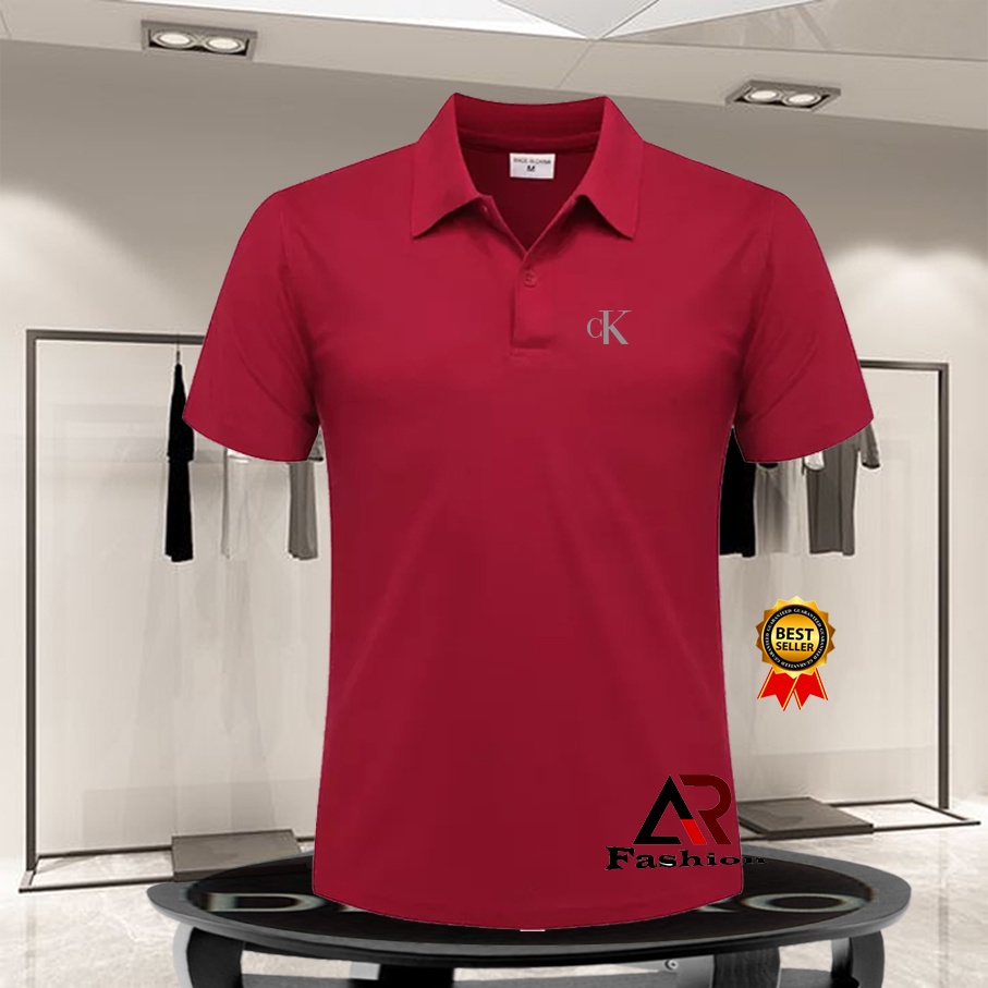 GRATISTOPIKAOS POLO SHIRT/KAOS POLO PRIA/WANITA PREMIUM POLO CK8 TEXT SILVER 100% PREMIUM QUALITY/KA