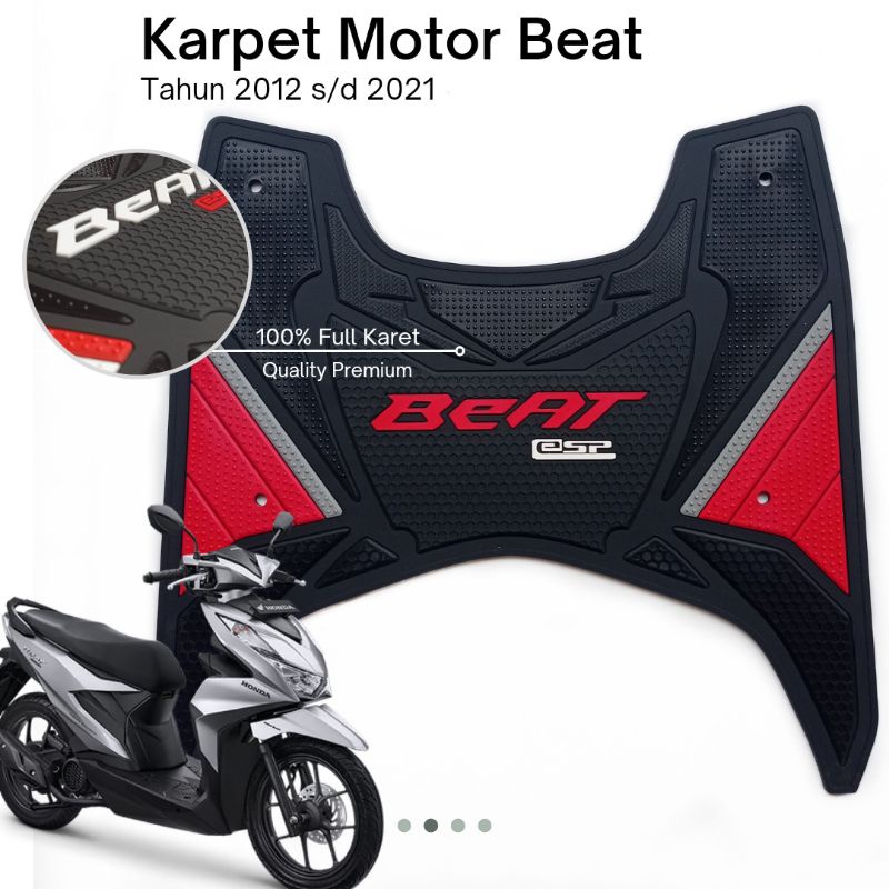 Karpet Motor Beat - Alas Kaki Motor Beat - Karpet Honda Beat - Aksesoris Variasi Motor Honda Beat