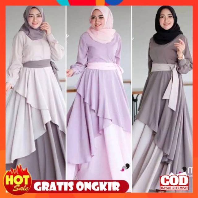 KAIN ADEM HALUS TEBAL / Zalea maxy/dress size S,M,L,XL (Bisa COD) Gamis jumbo Gamis wanita Gamis ter