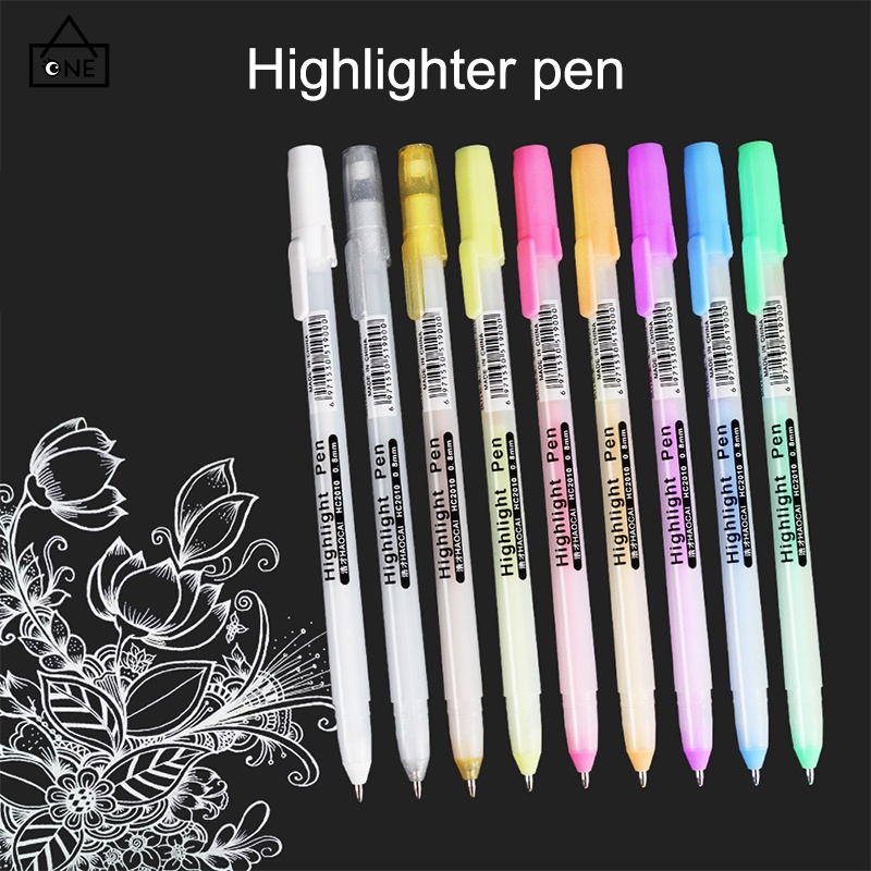 

COD❤️Pena Sorot Grafiti Putih，Lukisan Anime Warna Pena Berminyak Pena Penanda Buku Besar Tangan