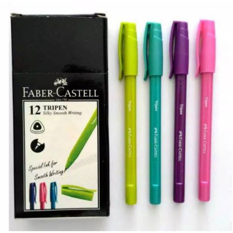 

2A. [SCHOOL FROM HOME] - FABER CASTELL pulpen / bolpen / pen tripen Per PCS
