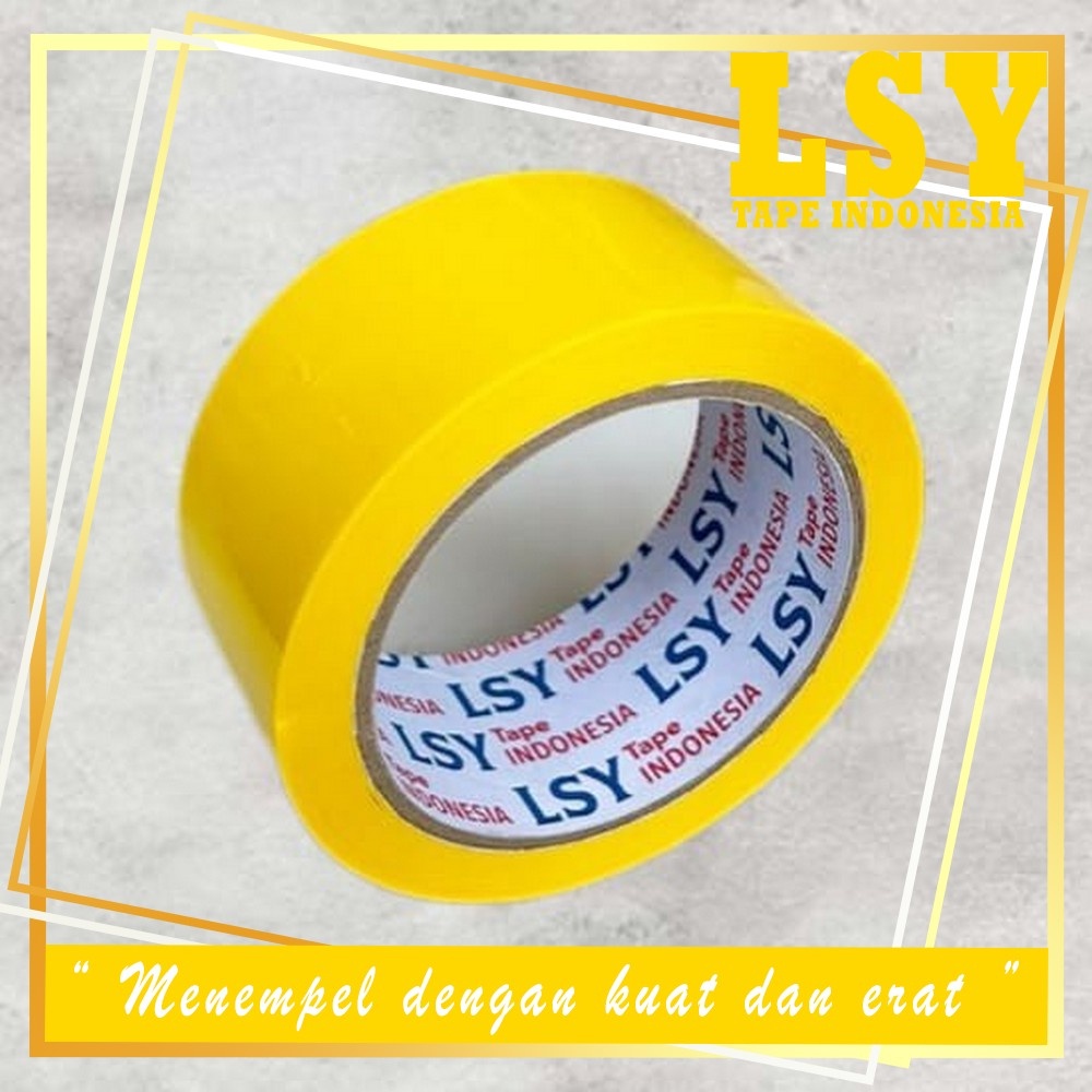 

LSY Lakban Kuning 45mm x 80yard Full | Lakan Warna Warni Ketabalan 50mic