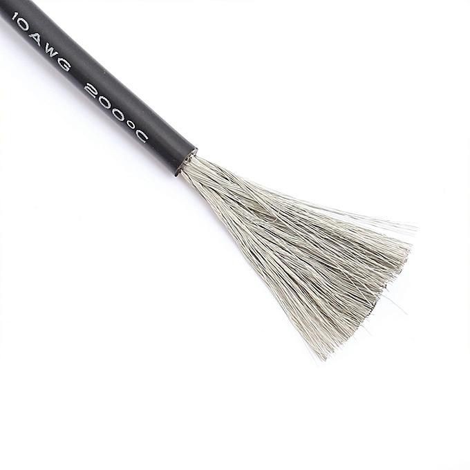 Kabel silicone Wire 10AWG AWG10 10 AWG Silikon Silicon Lipo battery - HITAM 1CM MJ27