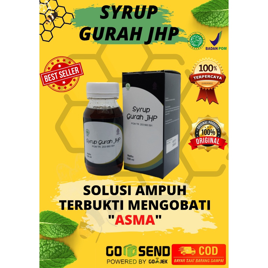 [ BISA COD ] Madu Syrup GURAH JHP Mengatasi Dan Mengobati ASMA - Obat Herbal Alami