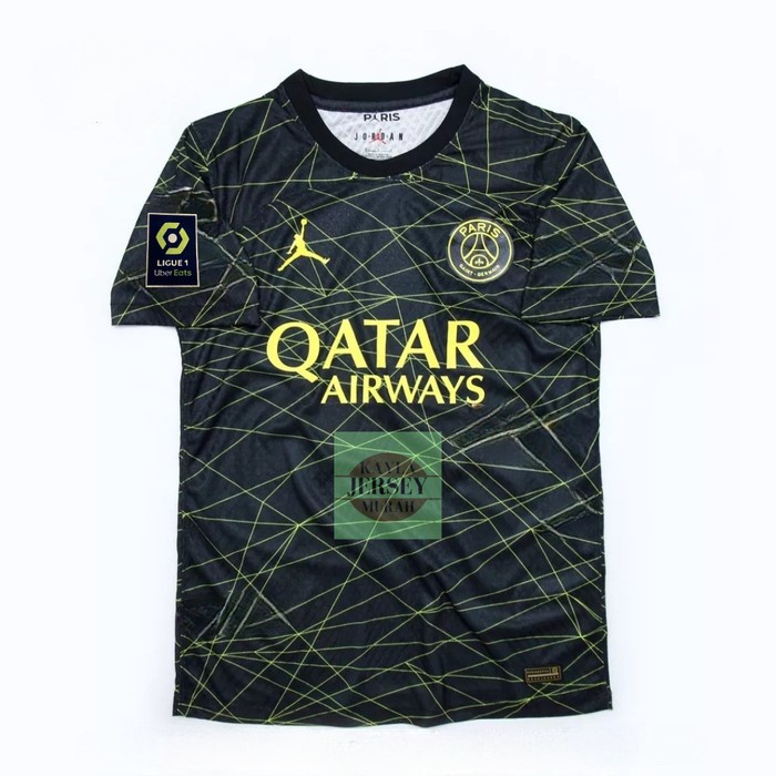 JERSEY BOLA PLAYER ISSUE PSG 4TH 2022 2023 FULL PATCH TOP QUALITY