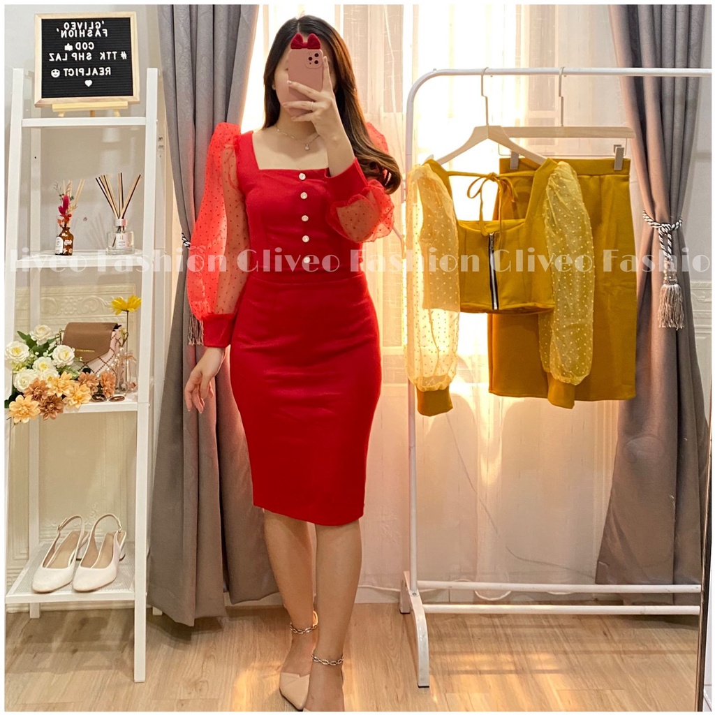 SETELAN ROK SPAN ELEGANT SCUBA PREMIUM / GAUN PESTA TERBARU / GAUN MEWAH ELEGAN TERBARU / DRESS BODY