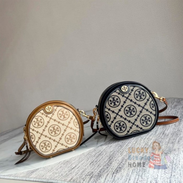 Ready Stock TB 88168 Monogram T Jacquard Moon Camera Bag ORI