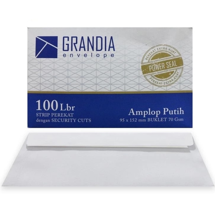 

Amplop Grandia 104 Putih Polos Isi 100 Pcs bukan Paperline Murah Grosir