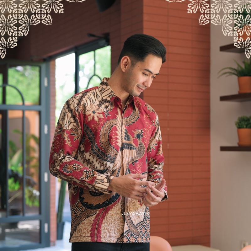 Batik Pria Lengan Panjang Modern Slimfit Lengan Panjang Premium Slim fit A10