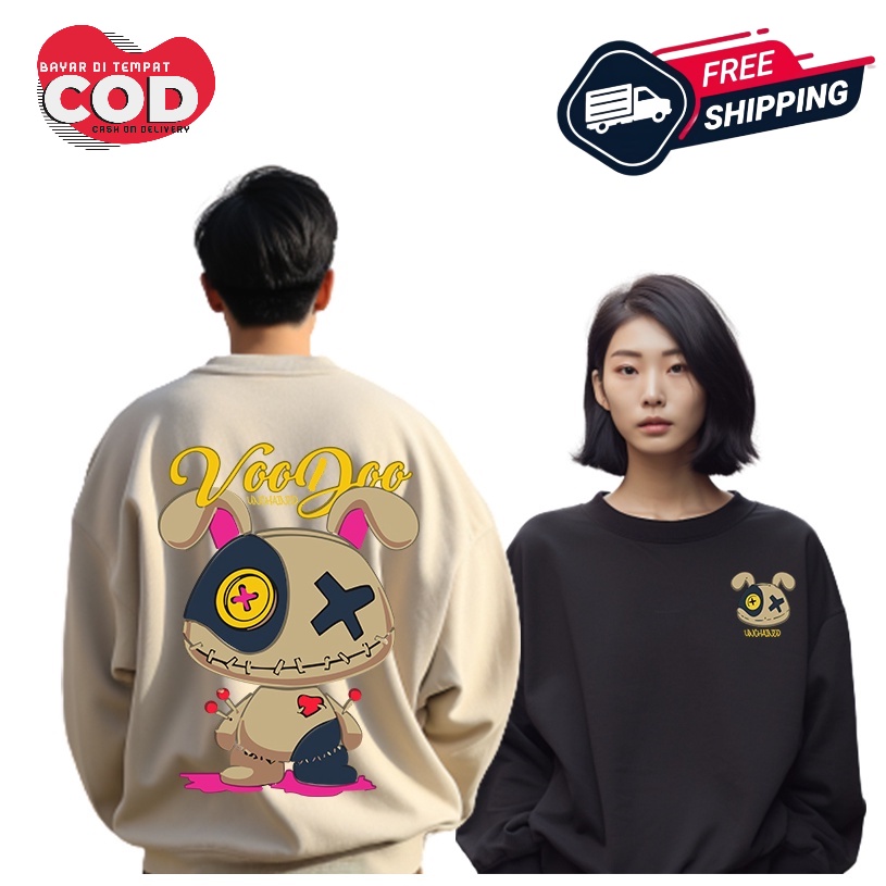 PROMO COD SWEATER VOODO SWEATER BONEKA VOODO ESTETIK KEREN KEKINIAN SWEATER DISTRO KEREN KEKINIAN UN