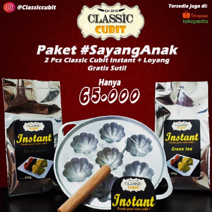 

LD-86 Loyang + Adonan Tepung Premix / Premiks Kue Cubit