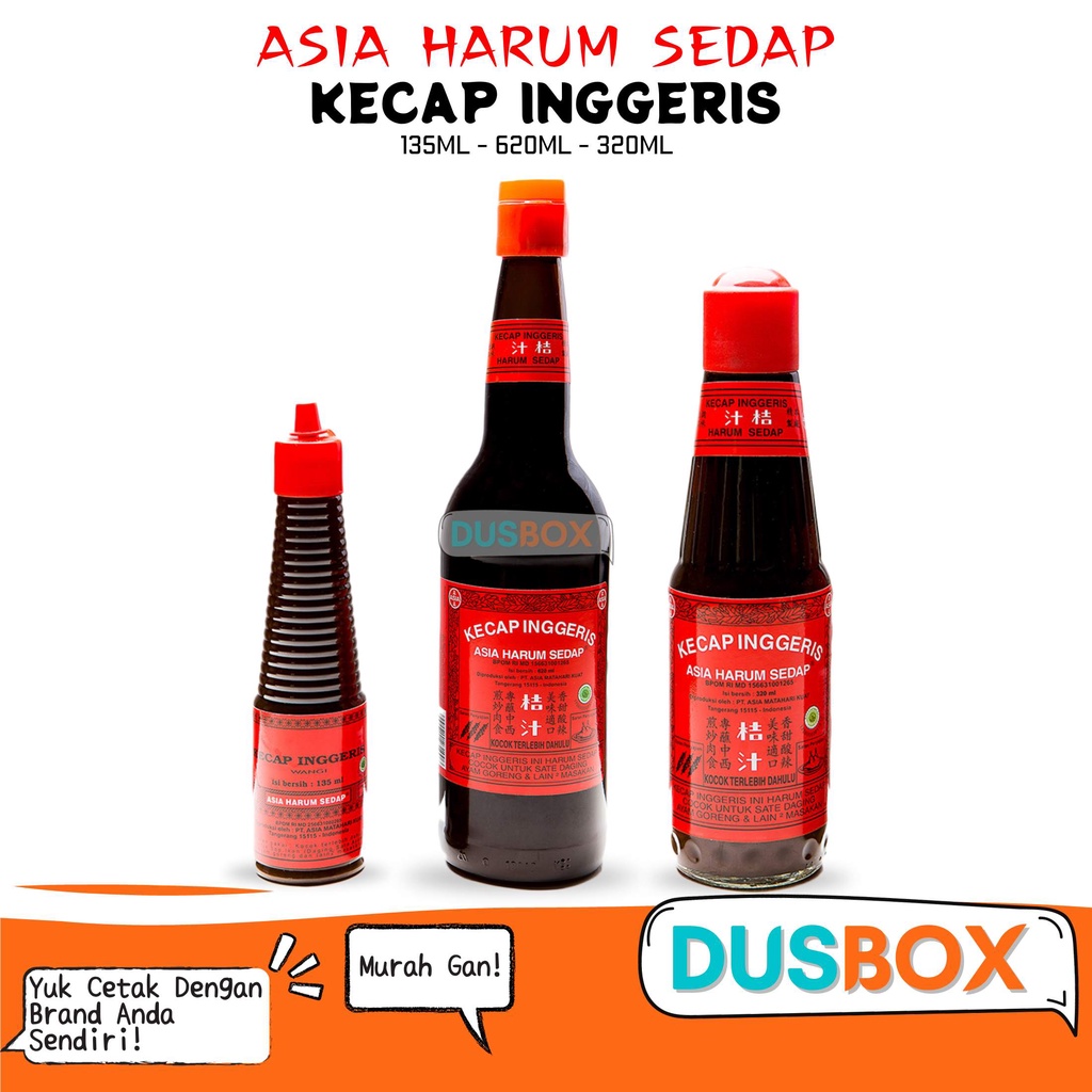 

Kecap inggeris Asia Harum Sedap / Kecap Inggeris 135ml / Kecap Inggeris 320ml / Kecap Asin Kecap Inggeris