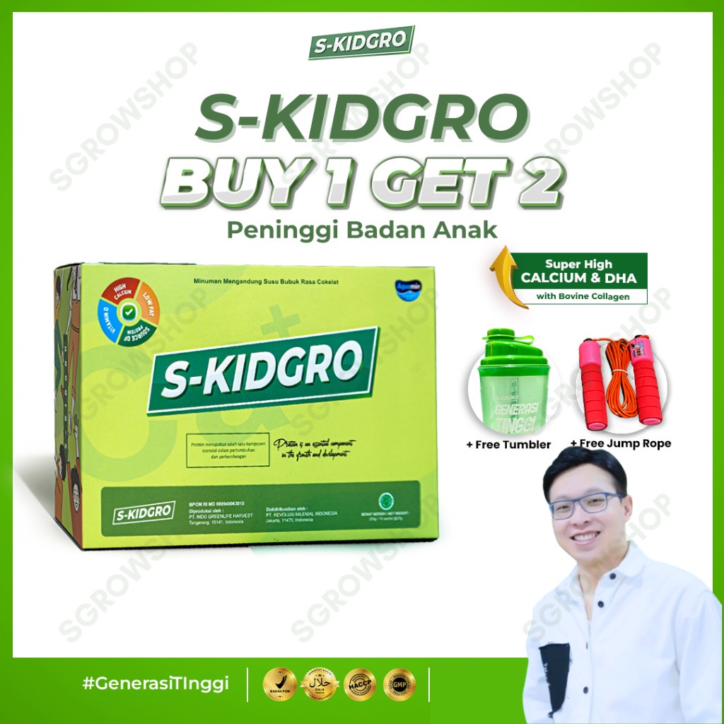 

S-KIDGRO Susu Peninggi Badan Terbaik Untuk Anak HBL NST