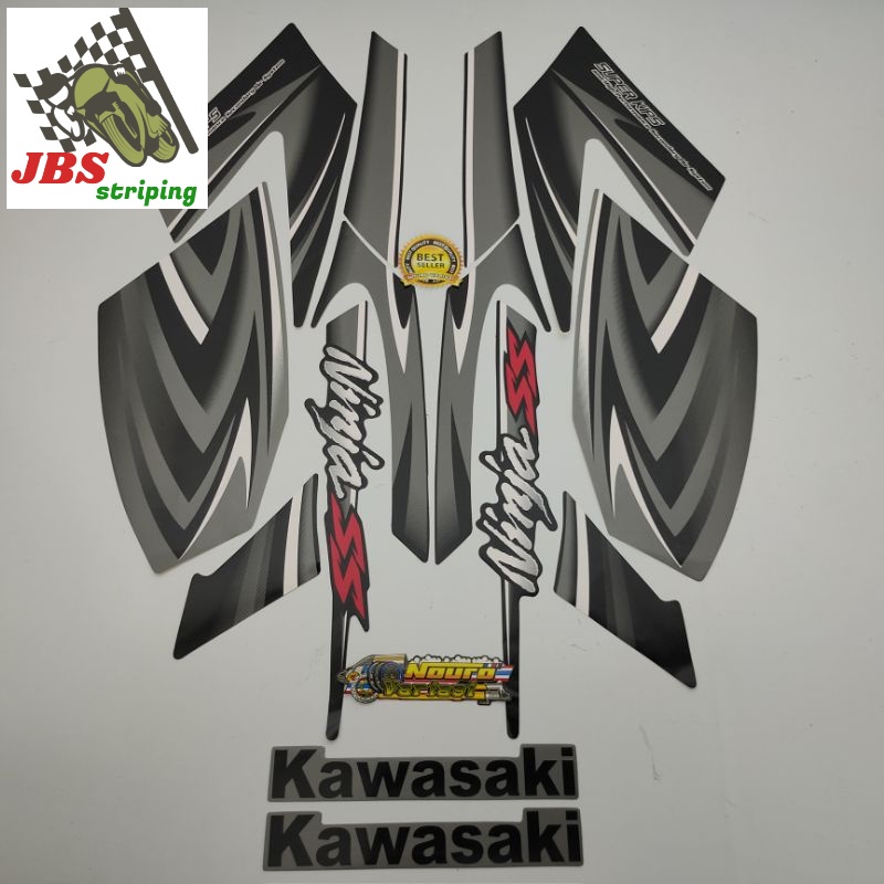 Striping ninja ss stiker kawasaki ninja ss 2011 2012 hitam