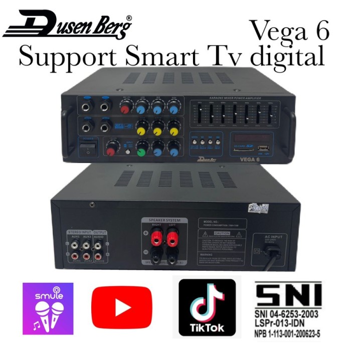 Amplifier Karaoke DUSENBERG VEGA 6 Karaoke Smart Tv Youtube Bluetooth