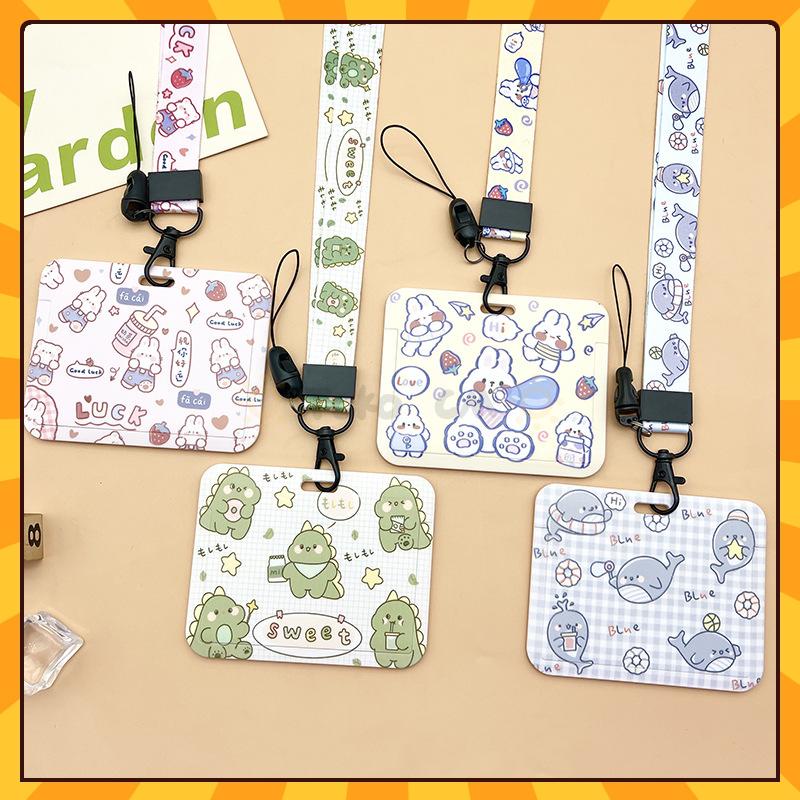 

⭐ Toko CM ⭐ Tempat Id Card Lanyard Pergelangan Tangan Tali Pendek Ponsel Yang Dapat Diadjuster Id Card Holder Lucu Card Case