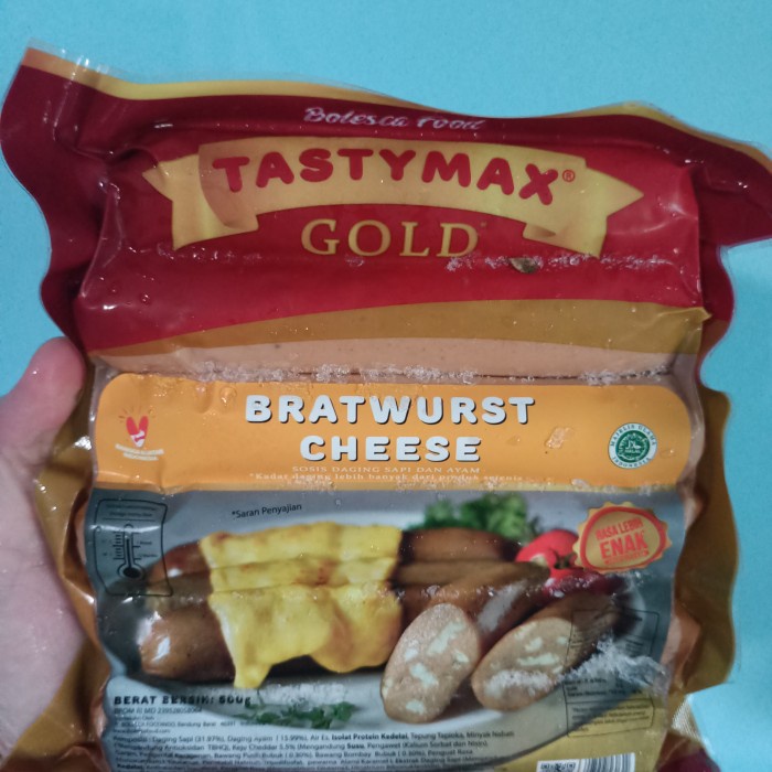 

tastymax gold bratwurst cheese sosis daging sapi keju 500gr