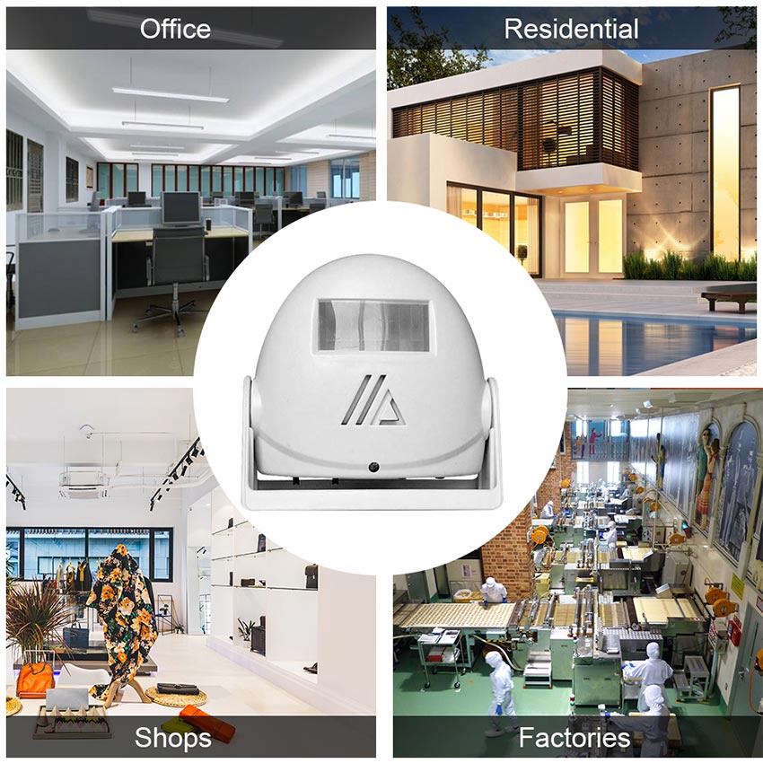 Bel Sensor Rumah Gerak Untuk Toko Dan Farmasi Bel Pintu Sensor Gerak Welcome Inframerah Bell Alarm