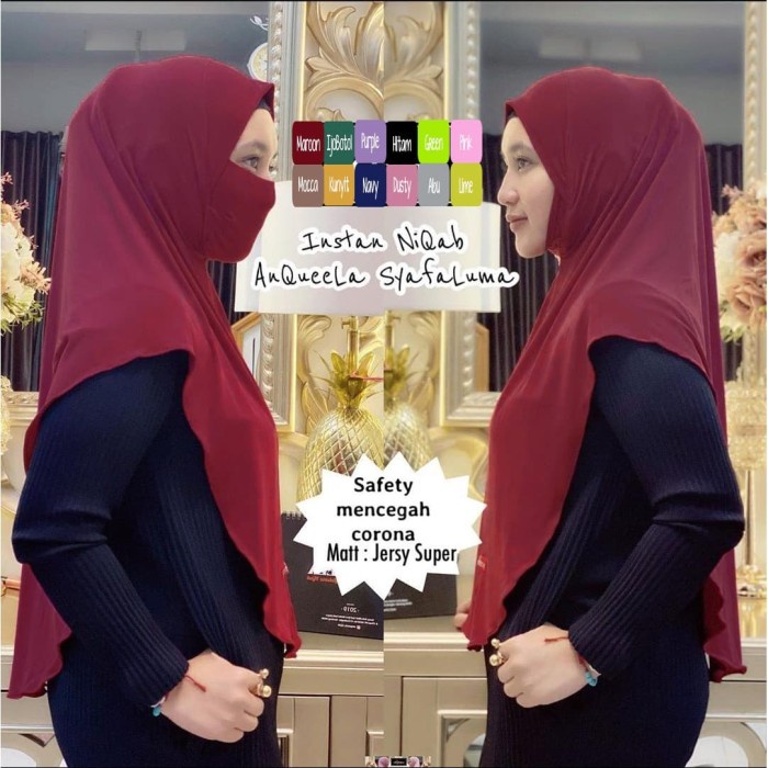 Hijab instan masker Bergo instan Jilbab masker instan Kerudung instan