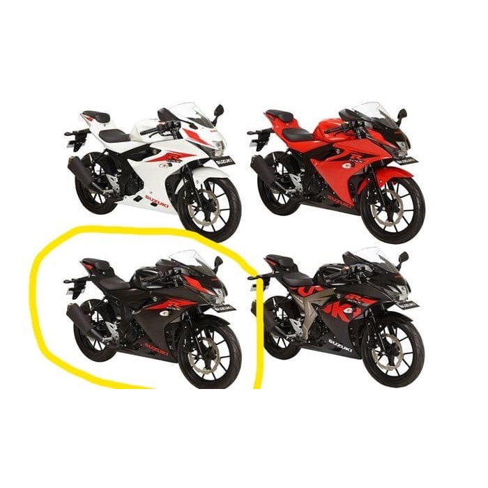Stiker Bodi & Lis Body & Striping Gsx 150 R Hitam Doff