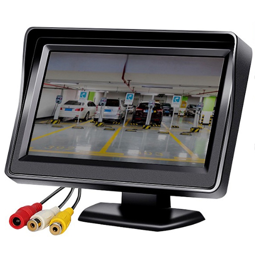 Monitor Mobil Lipat Lcd Tft 4.3 Inch Color Rearview Monitor For Kamera Parkir Mundur