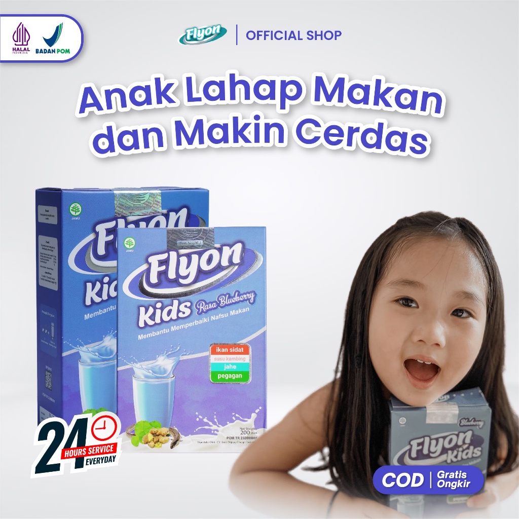 

Susu Flyon KIDS Susu Penggemuk Badan Anak Original Vitamin | Penambah Berat Badan Anak | Suplemen Penambah Nafsu Makan Anak Original 100% Bpom Halal