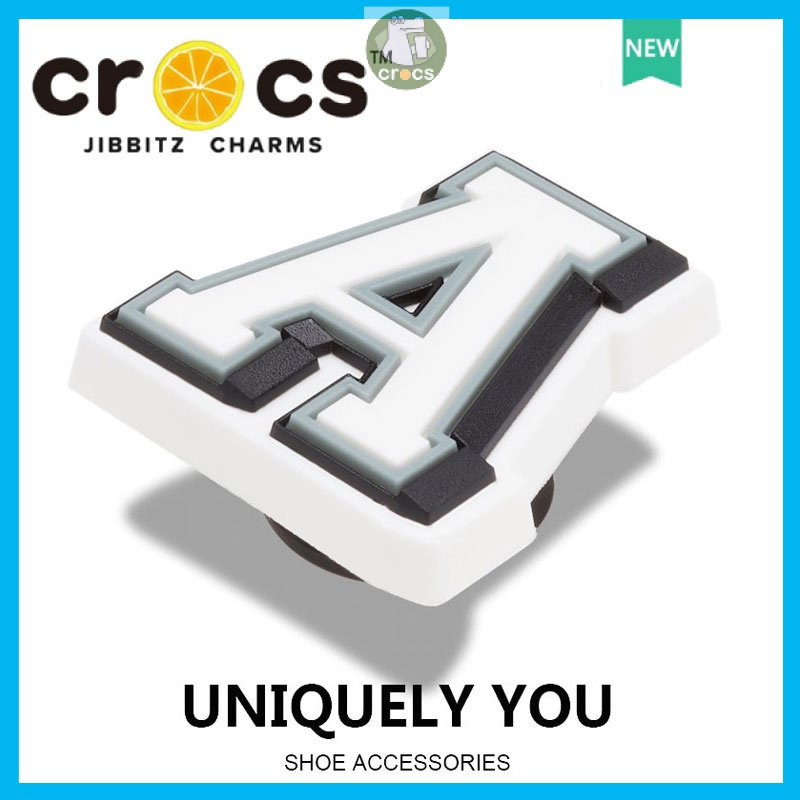 Crocs Jibbitz Charms Buaya baru jibbitz pesona huruf A-Z kualitas tinggi, sepatu gesper crocs dekora