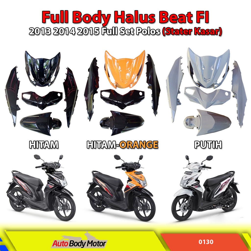 Full Body Halus Beat FI 2013 2014 2015 Hitam Full Set Polos