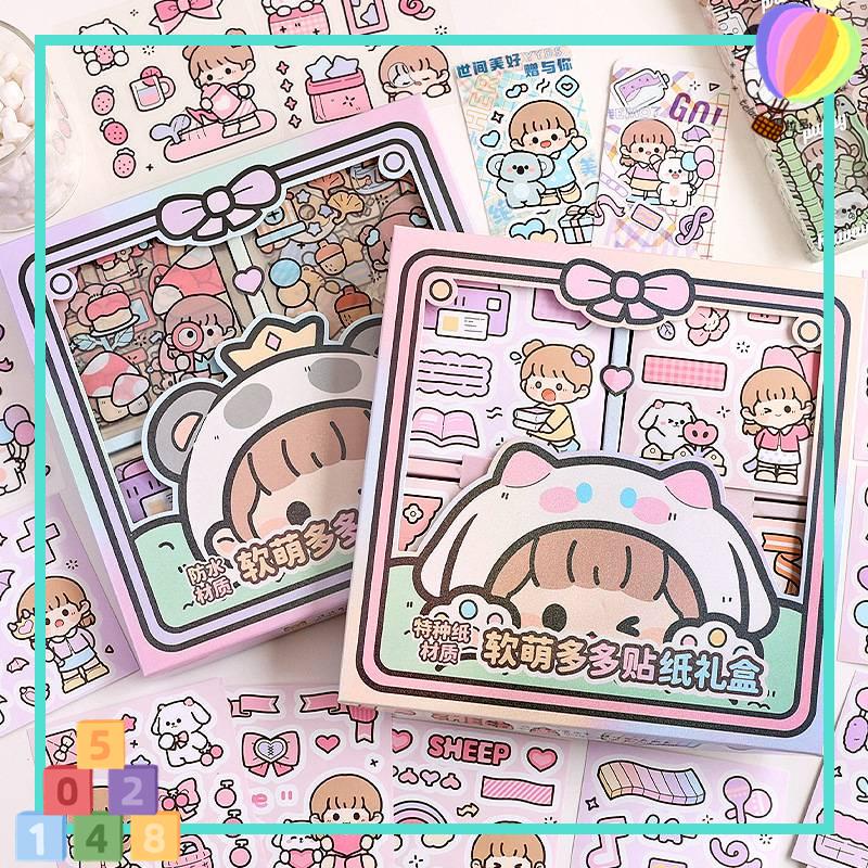 

⚡ VC-Alat tulis ⚡ Premium Sticker Small Box isi 72 Pcs Aesthetic Waterproof Sticker Bagus Stiker Anak Anak Stiker Custom Kertas Cetak Sticker Stiker Kartun