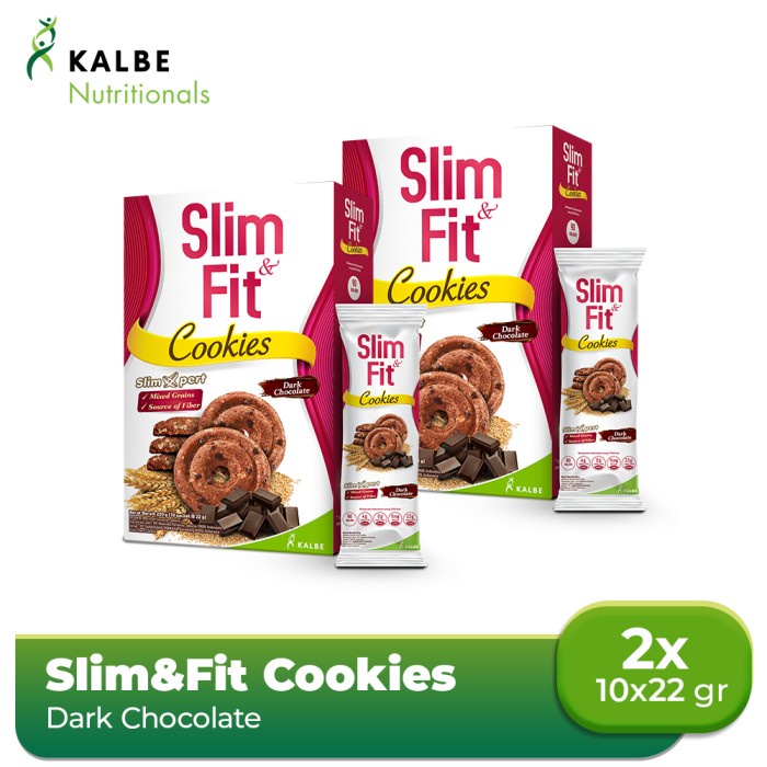 

Slim&Fit Cookies Dark Chocolate 10x22 gr (2pcs)