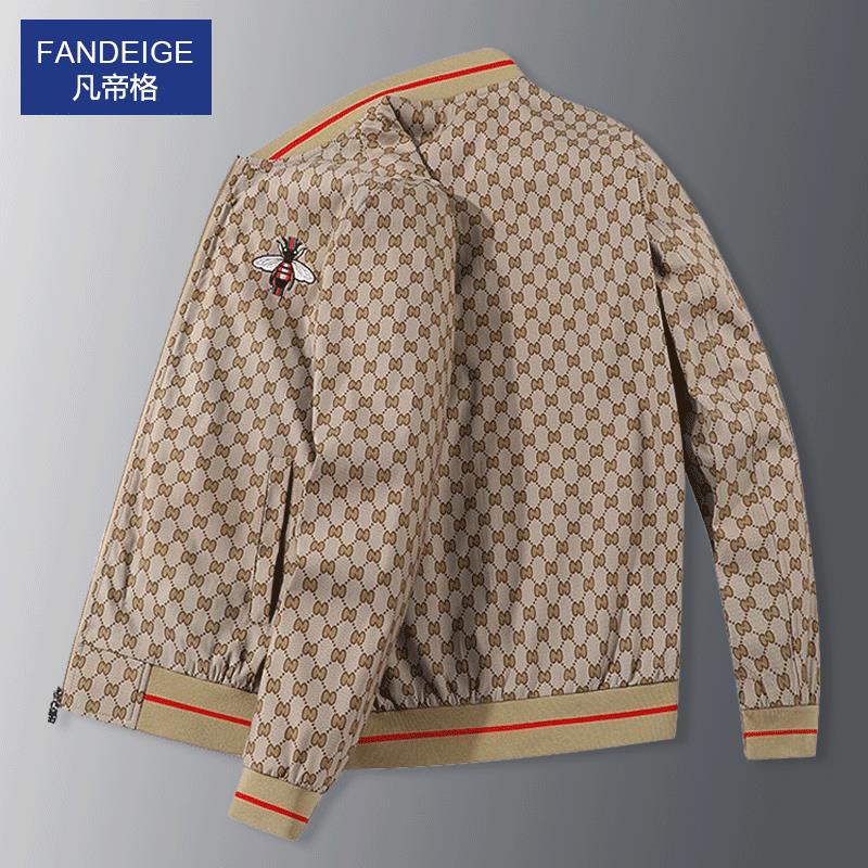 Men s jacket little Jaket Bomber Pria Lengan Panjang Bordir Motif Lebah Tipis Kasual Gaya Trendi War