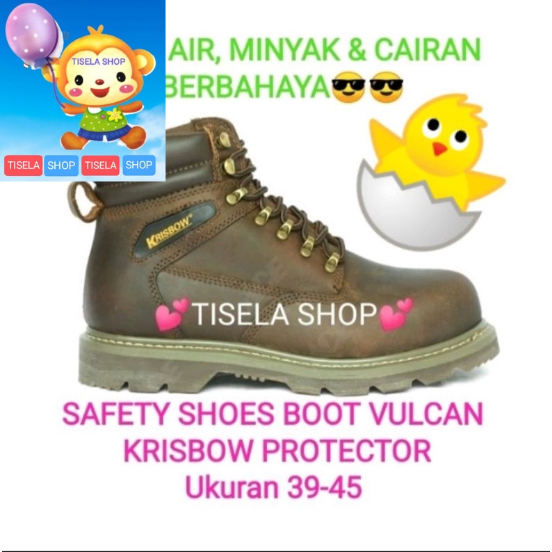 Safety Shoes Sepatu Boot Pengaman Krisbow Original Vulcan 6 inc Nomor 39-45