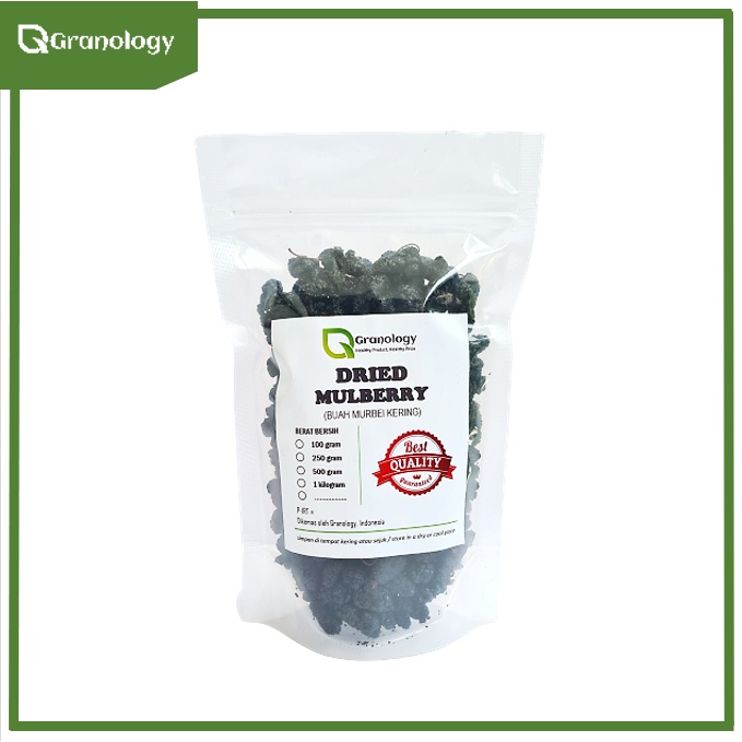 

Buah Murbei Kering / Dried Black Mulberry (250 gram) by Granology