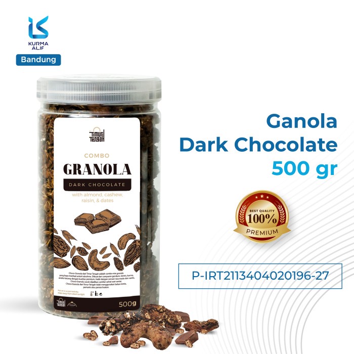 

✨PROMO✨ -Granola Combo Dark Chocolate 500 gr - Sereal TIMUR TENGAH - Toples